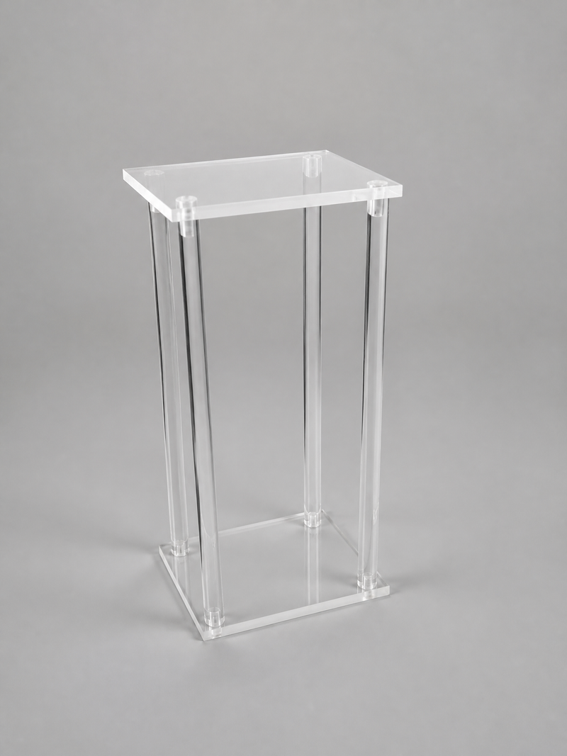 Clear Acrylic Pedestal Stand