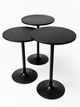 Black Pedestal Tables (Set of 3)