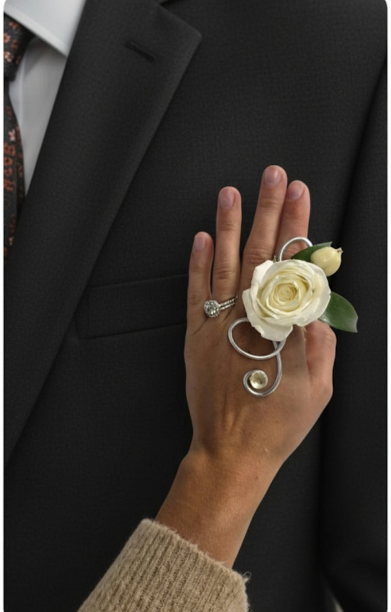 Wire Work corsage and boutonniere